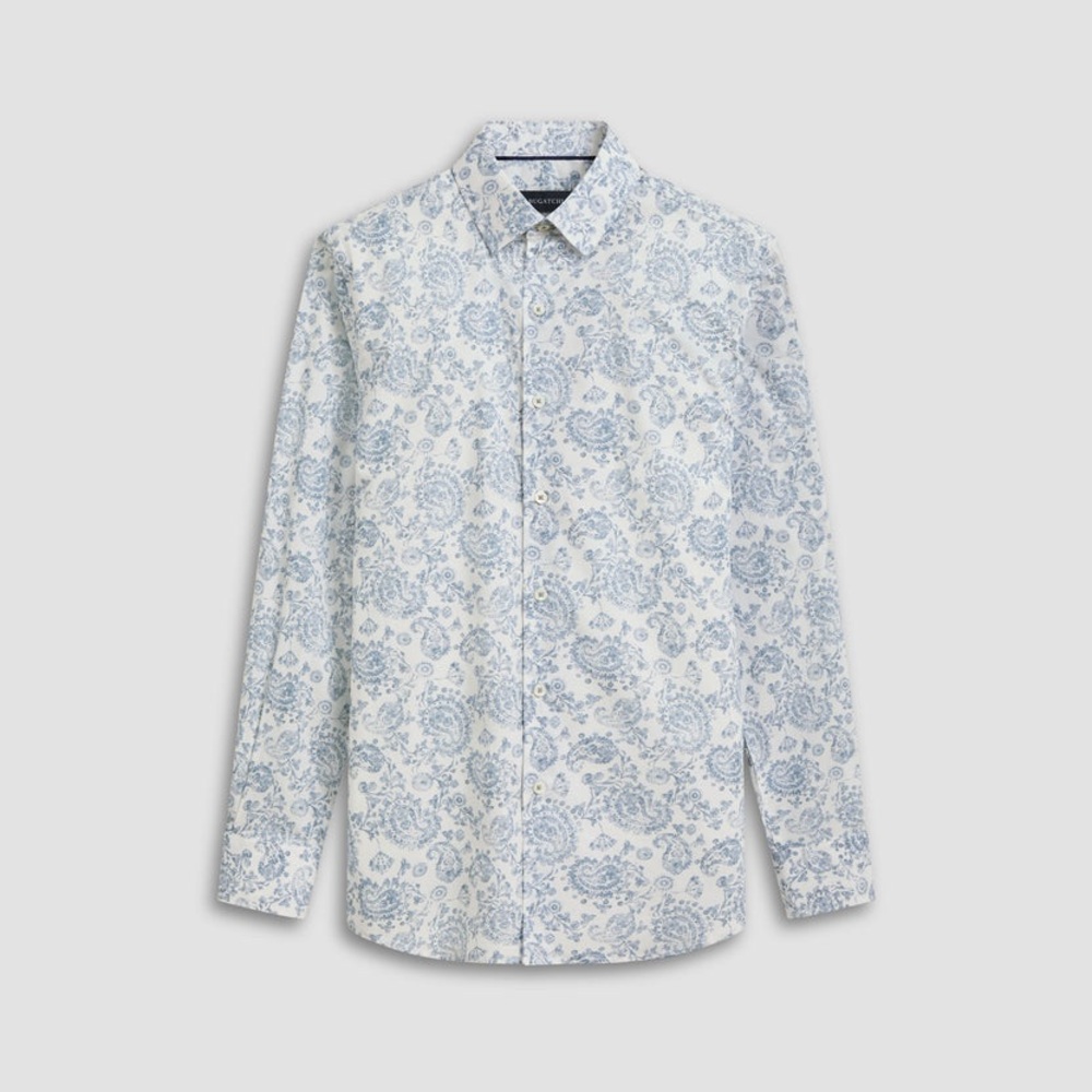 BUGATCHI Julian‎ Paisley Long Sleeve Shirt 5-Way Stretch NWT MSRP $179 size XL